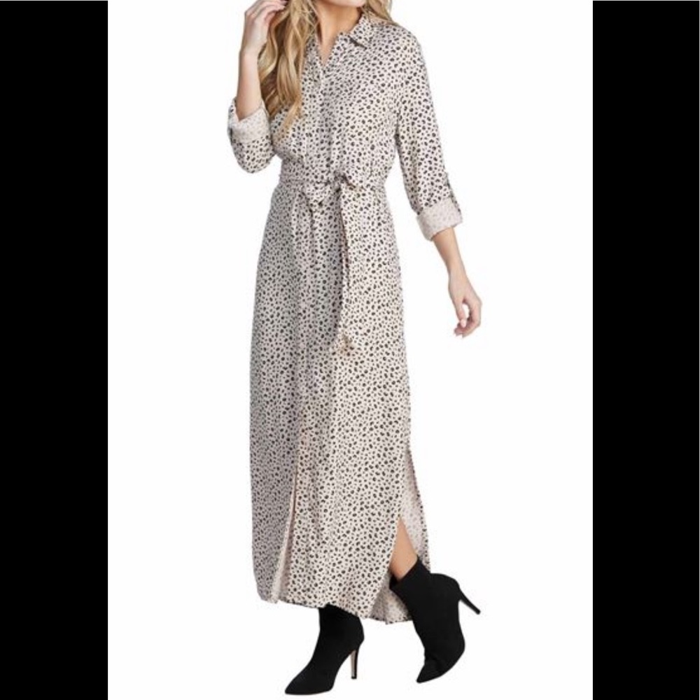 NWT Mud Pie Mel Leopard Button Down Dress sz S